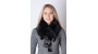 Black fox fur collar - neck warmer